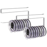 Jolensoy tumbler lid organizer holds up to 20 lids under a cabinet.