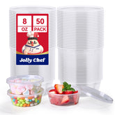 JOLLY CHEF 8oz deli container stackable for easy pantry organization