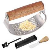 JOMIHONEY garlic press rocker with ergonomic handle for effortless mincing