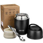 JOOPETALK 17oz insulated lunch container in black keeps meals warm during commutes