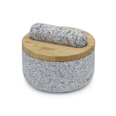 Joseph Joseph Dash pestle and mortar close-up showing granite texture for grinding herbs