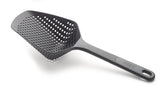 Joseph Joseph Scoop Plus Colander full product view for easy from-pan use.