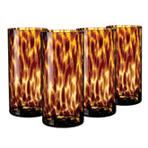 Joseph Sedgh Collection tortoise-shell highball glass set four pieces, ideal for entertaining