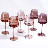 JOVGANK Venus amber wine glasses set of six, ideal for color-coordinated entertaining.