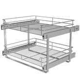 JOWBOOW two-tier pull-out shelves shown for easy cookware access