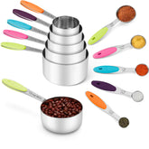 Joyhill measuring cups and spoons nest neatly for compact storage.