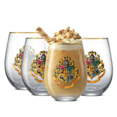 JoyJolt Hogwarts crest 19oz teardrop glass adds magical flair to daily drinks