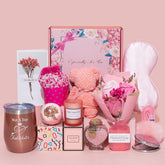 JOYOFUN rose gold tumbler pictured for beverages at the right temperature during celebrations