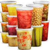 JoyServe deli containers set featuring quart and pint sizes with airtight lids