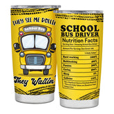 Joytumbler bus driver appreciation gift cap with leakproof lid for on-the-go use