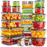 JSCARES rectangle containers 50oz show versatile meal prep with airtight freshness.