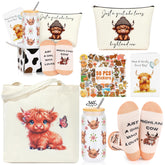 JSENGIFT Highland Cow gift set ready for gifting, ideal for cow lovers.