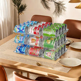 Jsyrjing can organizer front view showing a 3-tier pantry setup