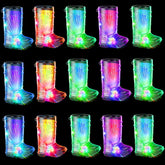 JTWKING light-up shot glasses set of 16 with glowing rims for festive gatherings