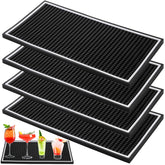Jucoan 4-pack bar mats on countertop absorb spills and protect surfaces