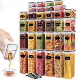 JUJOJB 64-piece airtight storage set with lids for organized pantry