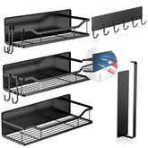 JulktLli magnetic shelf on refrigerator side keeps spices organized and within reach