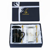 Jumway Mr & Mrs mugs set in gift box for couples' morning routines