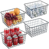 JUNCHU CHERRY wire basket kitchen storage setup for versatile organization.