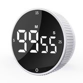JUNVIL Upgrade Timer with magnetic back holds securely on metal surfaces for easy access.