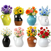 Juome mini vase magnet on fridge holding notes and photos