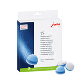 JURA 3-Phase Cleaning Tablets packaging showing convenient care for Jura machines