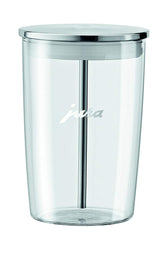 Jura glass milk container with 0.5l capacity, ideal for fresh milk for espresso drinks