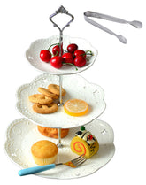 Jusalpha Cupcake Stand top tier white porcelain for elegant desserts.