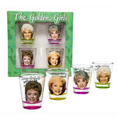 Just Funky Golden Girls shot glasses featuring Rose for party-friendly sips.