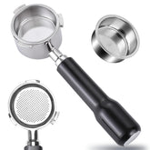 JUSTHERE 51mm bottomless portafilter for CASABREWS CM5418 shows extraction clearly.