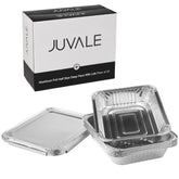 Juvale aluminum pans with lids 9x13 full curl rim, ideal for baking and transport.