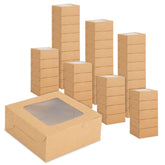 Juvale cookie box with window front view highlights clear presentation for cookies.