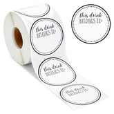 Juvale drink stickers for cups identify guests' drinks easily.