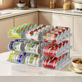JUYUANHOM 3-tier pantry can rack for easy access and organized shelves.