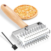 JuyVerq pizza dough docker with stainless steel spikes for even docking