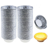 Jyongmer 200-piece mini pie pans, top view, ideal for bulk batch baking.