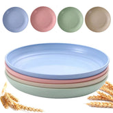 K Y KANGYUN 9in green plate, BPA-free and unbreakable for family meals.