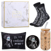 Kacctyen 18oz glass tumbler with spooky motif for themed parties and daily drinks.
