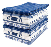 KAF Home navy flat kitchen towel folded for display, durable and ready for everyday use