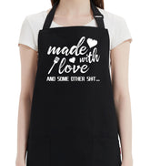 Kaidouma funny apron front with two pockets for grilling and cooking.