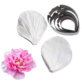 KALAIEN 5pcs peony cutter set for precise petal shaping in sugarcraft