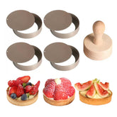 KALAIEN mini tart pans 3-inch set with removable bottom for easy release.