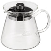 Kalita glass 300ml server for elegant coffee service on the table