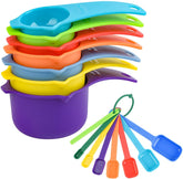 Kalsreui measuring cups 1/8 cup (30ml) in rainbow color, ideal for precise recipes.