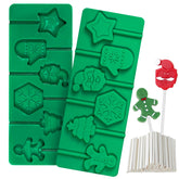 Kamehame gingerbread men lollipop mold for quick, festive candy crafting