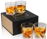 KANARS twisted-lowball whiskey glass with ergonomic grip for bourbon.