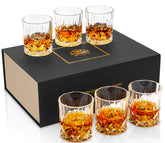KANARS whiskey glasses in an elegant gift box, ready for gifting and display.