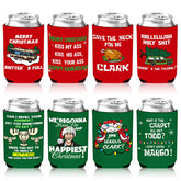 Kanmeii Christmas Vacation 8-pack can cooler sleeves keep drinks cold during holiday gatherings.