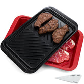 KAQAHIDO red deep prep tray for marinating and grilling