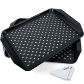 KAQAHIDO large non-slip tray with grippy dots keeps meals steady on a couch